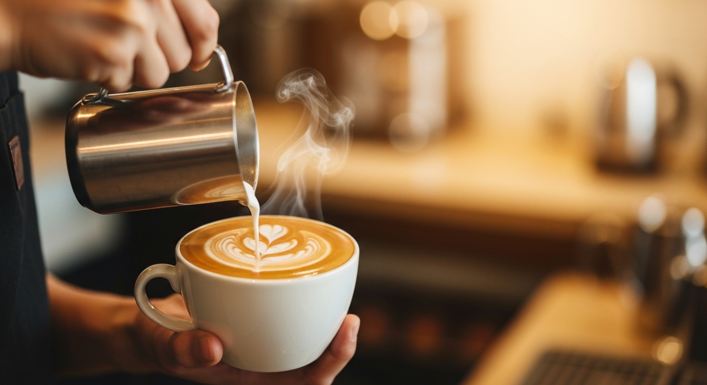 홈카페 라떼 아트